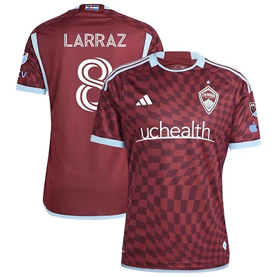 Oliver Larraz Men's adidas Burgundy Colorado Rapids 2024 One Flag Kit Authentic Custom Jersey