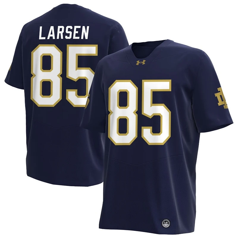 Jack Larsen Men's Under Armour Navy Notre Dame Fighting Irish NIL Pick-A-Player Replica Football Jersey