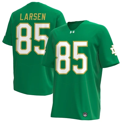 Jack Larsen Men's Under Armour Kelly Green Notre Dame Fighting Irish Alternate NIL Pick-A-Player Replica Football Jersey