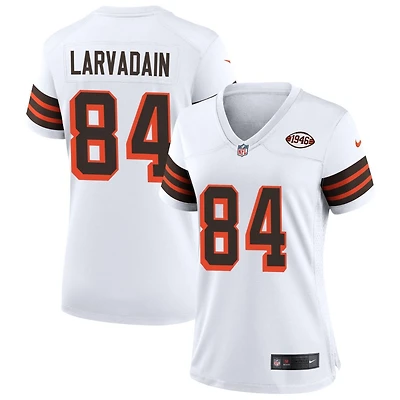 Gage Larvadain Women's Nike White Cleveland Browns 1946 Collection Alternate Custom Jersey