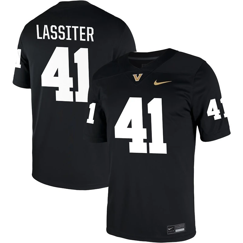 Jamezell Lassiter Men's Nike Black Vanderbilt Commodores NIL Pick-A-Player Game Jersey