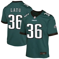 Cameron Latu Youth Nike Midnight Green Philadelphia Eagles Custom Game Jersey
