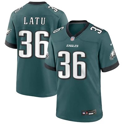Cameron Latu Men's Nike Midnight Green Philadelphia Eagles Custom Game Jersey