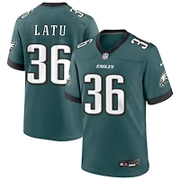 Cameron Latu Men's Nike Midnight Green Philadelphia Eagles Custom Game Jersey