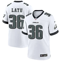 Cameron Latu Men's Nike White Philadelphia Eagles Custom Game Jersey