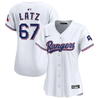 Jacob Latz Women's Nike  White Texas Rangers Home Limited Custom Jersey