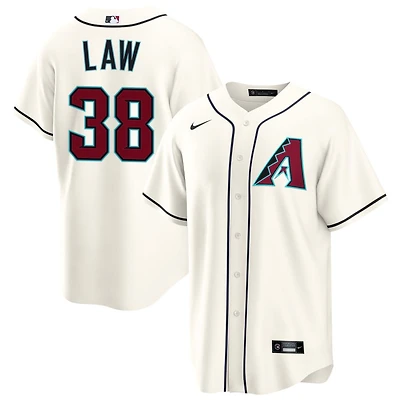 Derek Law Men's Nike Cream Arizona Diamondbacks Home Custom Replica Jersey