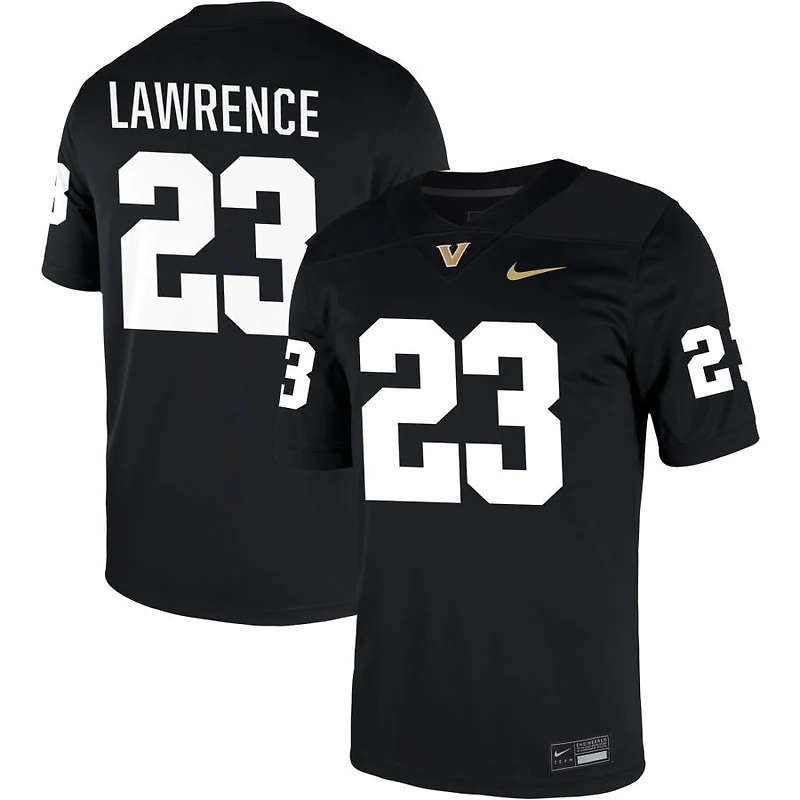 Carson Lawrence Men's Nike Black Vanderbilt Commodores NIL Pick-A-Player Game Jersey