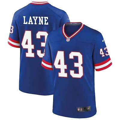 Raheem Layne Men's Nike Royal New York Giants Classic Custom Game Jersey