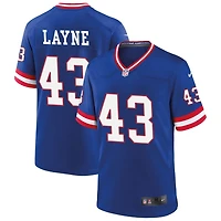 Raheem Layne Men's Nike Royal New York Giants Classic Custom Game Jersey