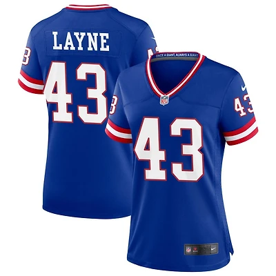Raheem Layne Women's Nike Royal New York Giants Classic Custom Game Jersey