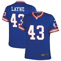 Raheem Layne Youth Nike Royal New York Giants Classic Custom Game Jersey