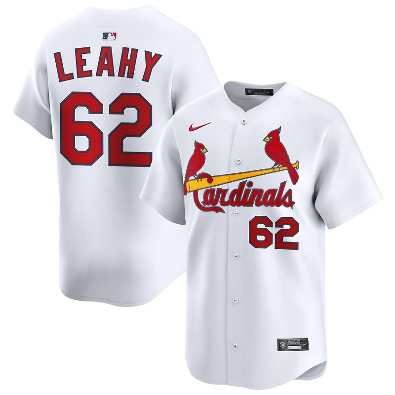 Kyle Leahy Men's Nike White St. Louis Cardinals Home Limited Custom Jersey