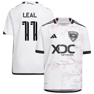 Randall Leal Youth adidas White D.C. United 2023 The Cherry Blossom Kit Replica Custom Jersey