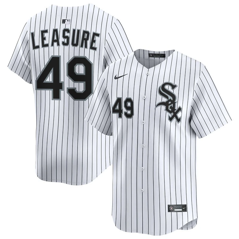 Jordan Leasure Men's Nike White Chicago White Sox Home Limited Custom Jersey