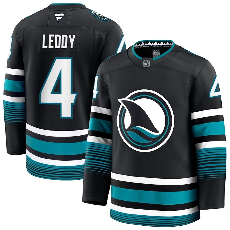 Nick Leddy Men's Fanatics Black San Jose Sharks Alternate Premium Custom Jersey