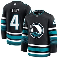 Nick Leddy Men's Fanatics Black San Jose Sharks Alternate Premium Custom Jersey