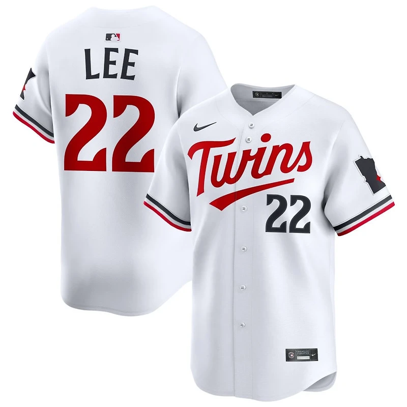 Brooks Lee Men's Nike White Minnesota Twins Home Limited Custom Jersey