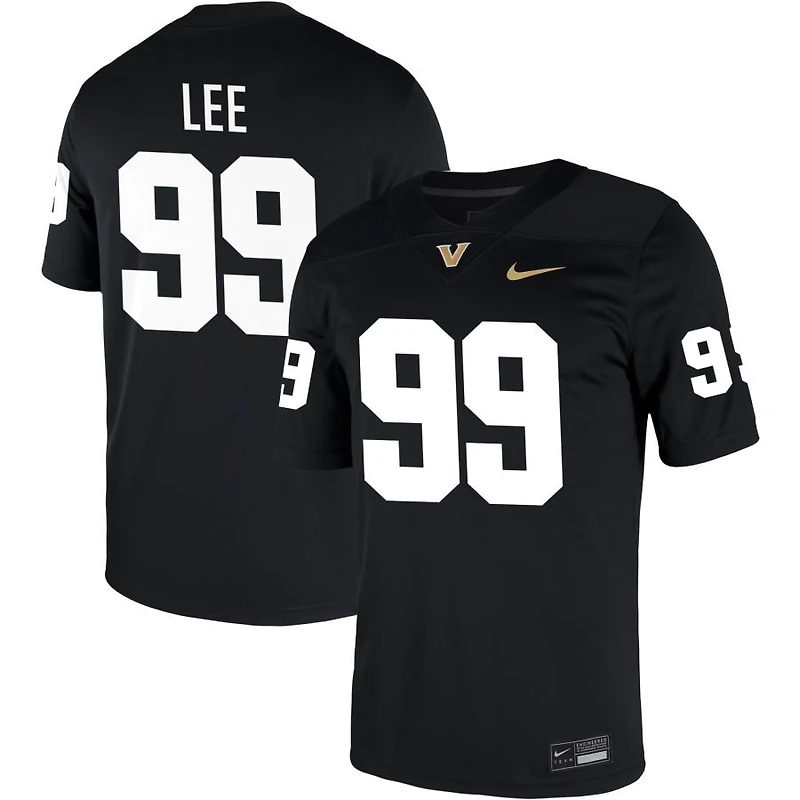 Devin Lee Men's Nike Black Vanderbilt Commodores NIL Pick-A-Player Game Jersey