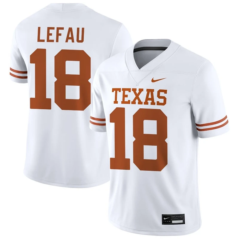 Liona Lefau Men's Nike White Texas Longhorns NIL Pick-A-Player Game Jersey