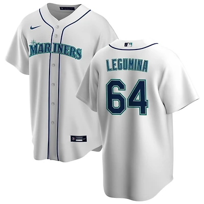 Casey Legumina Men's Nike White Seattle Mariners Home Replica Custom Jersey