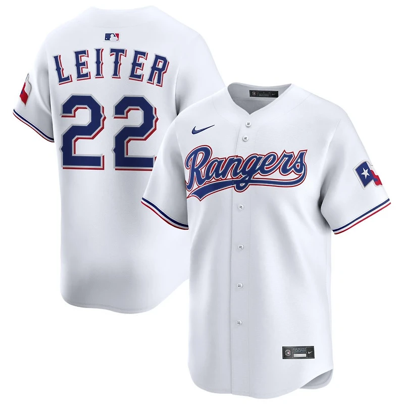 Jack Leiter Men's Nike White Texas Rangers Home Limited Custom Jersey