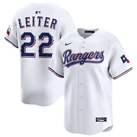 Jack Leiter Men's Nike White Texas Rangers Home Limited Custom Jersey