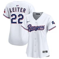 Jack Leiter Women's Nike  White Texas Rangers Home Limited Custom Jersey