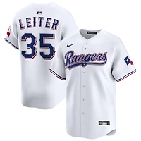 Jack Leiter Men's Nike White Texas Rangers Home Limited Custom Jersey