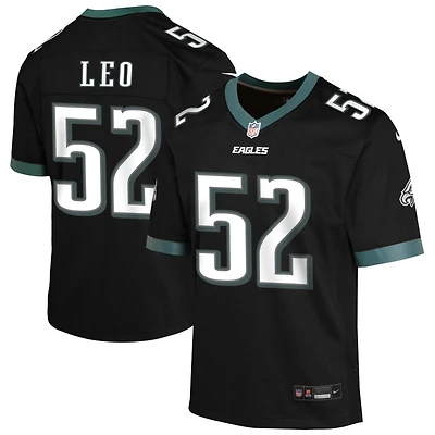 Titus Leo Youth Nike Black Philadelphia Eagles Alternate Custom Game Jersey
