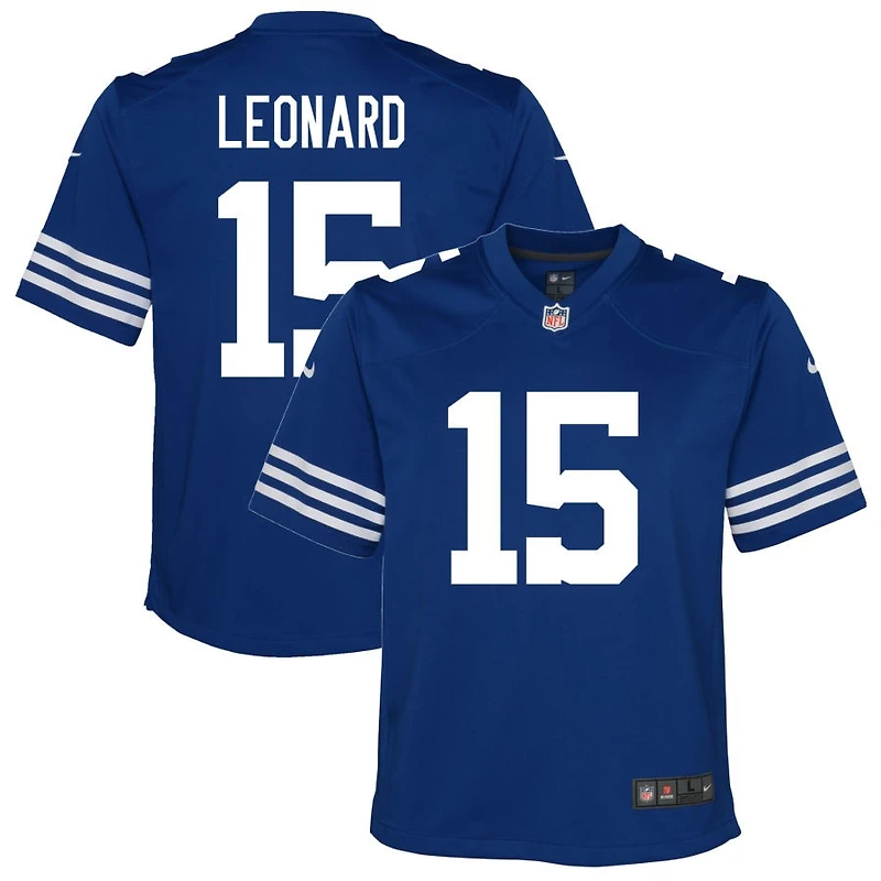 Riley Leonard Youth Nike Royal Indianapolis Colts Alternate Custom Game Jersey