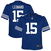 Riley Leonard Youth Nike Royal Indianapolis Colts Alternate Custom Game Jersey