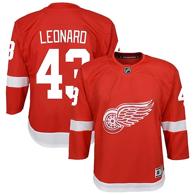 John Leonard Youth Red Detroit Red Wings Home Custom Premier Jersey
