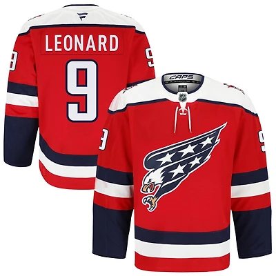 Ryan Leonard Men's Fanatics Red Washington Capitals Alternate Authentic Pro Custom Jersey