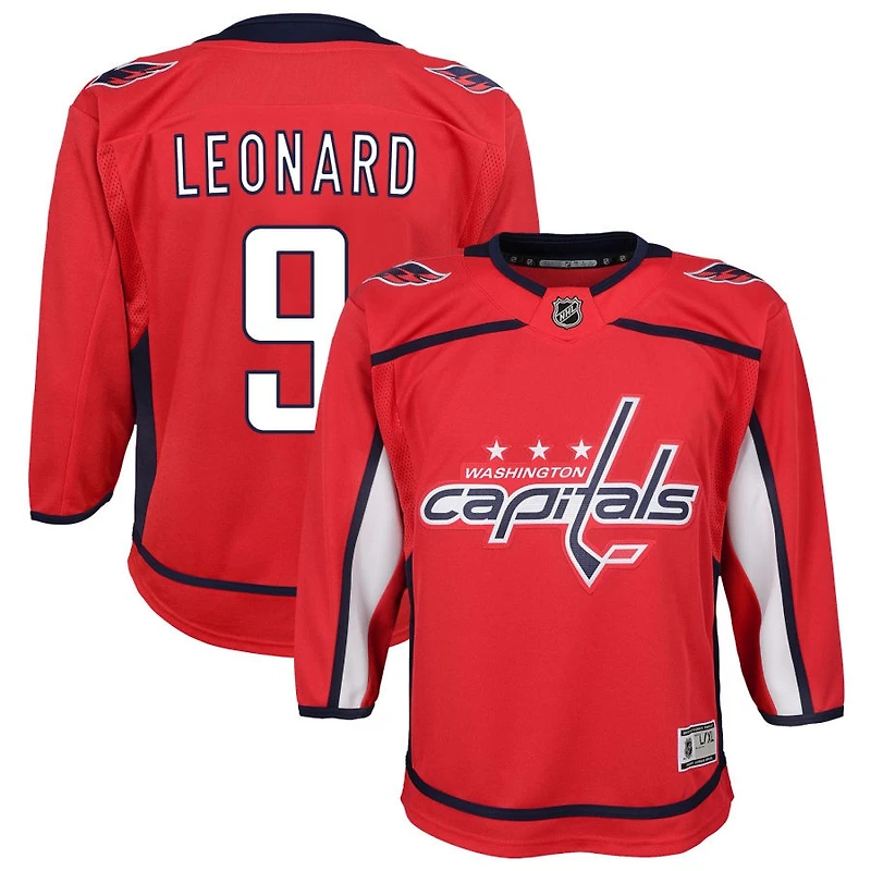 Ryan Leonard Youth Red Washington Capitals Home Custom Premier Jersey