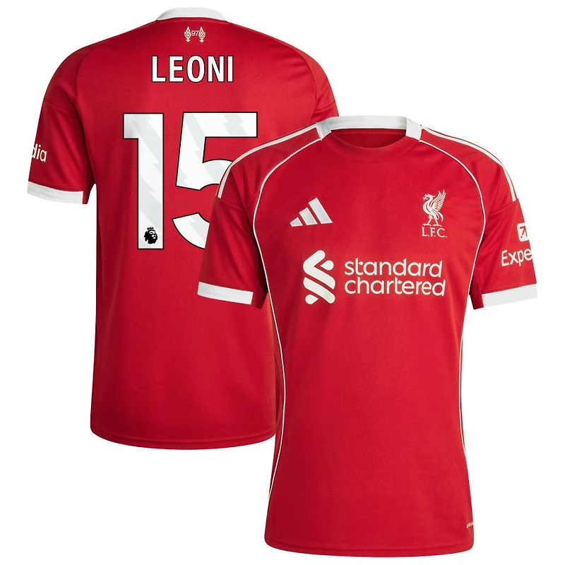 Giovanni Leoni Men's adidas  Red Liverpool 2025/26 Home Custom Replica Jersey