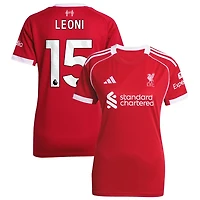 Giovanni Leoni Women's adidas  Red Liverpool 2025/26 Home Custom Replica Jersey