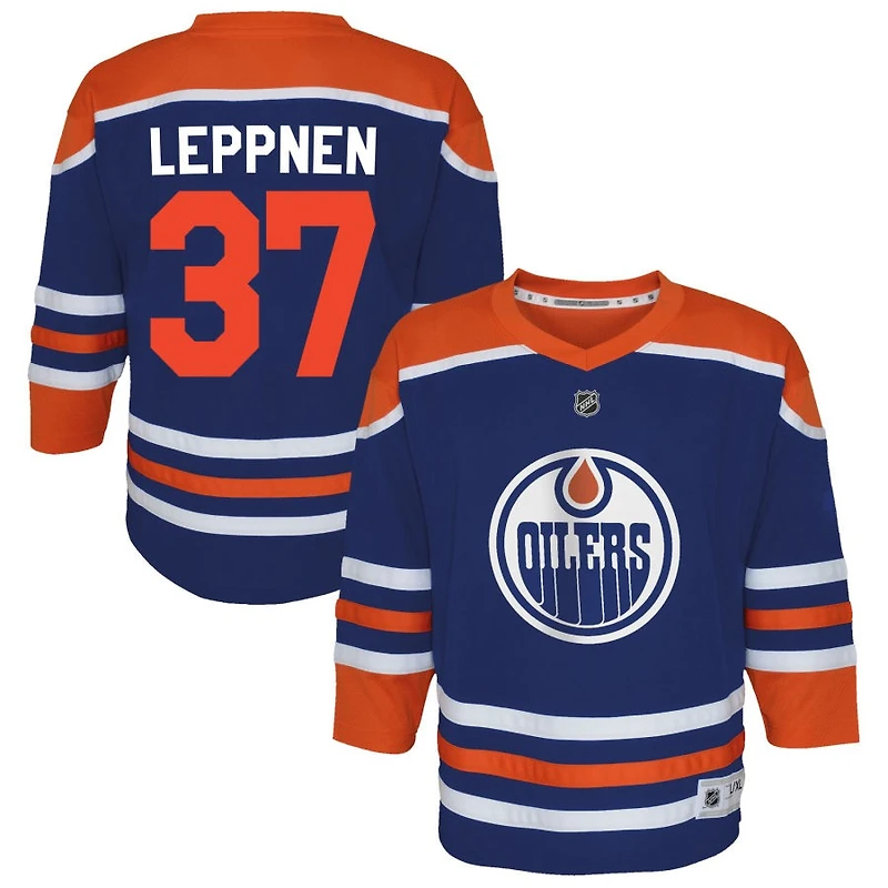 Atro Leppnen Youth Royal Edmonton Oilers Home Replica Custom Jersey