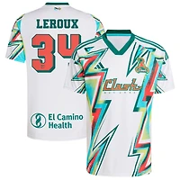Beau Leroux Men's adidas White San Jose Earthquakes 2025 Third Replica Custom Jersey
