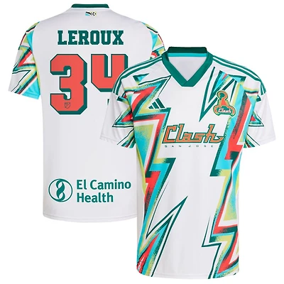 Beau Leroux Men's adidas White San Jose Earthquakes 2025 Third Replica Custom Jersey