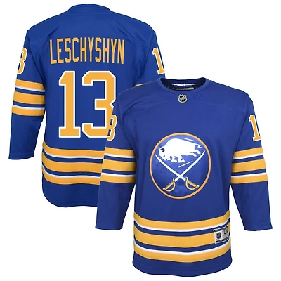 Jake Leschyshyn Youth Royal Buffalo Sabres Home Custom Premier Jersey