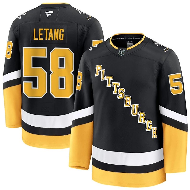 Kris Letang Men's Fanatics Black Pittsburgh Penguins Alternate Premium Custom Jersey