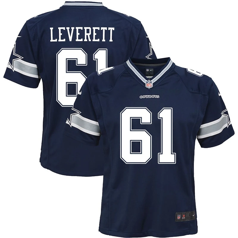 Nick Leverett Youth Nike Navy Dallas Cowboys Custom Game Jersey