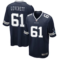 Nick Leverett Men's Nike Navy Dallas Cowboys Custom Game Jersey