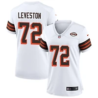 KT Leveston Women's Nike White Cleveland Browns 1946 Collection Alternate Custom Jersey