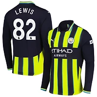 Rico Lewis Men's Puma Navy Manchester City 2024/25 Away Replica Long Sleeve Custom Jersey