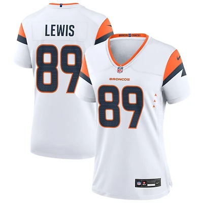 Marcedes Lewis Women's Nike White Denver Broncos Mile High Collection Custom Game Jersey