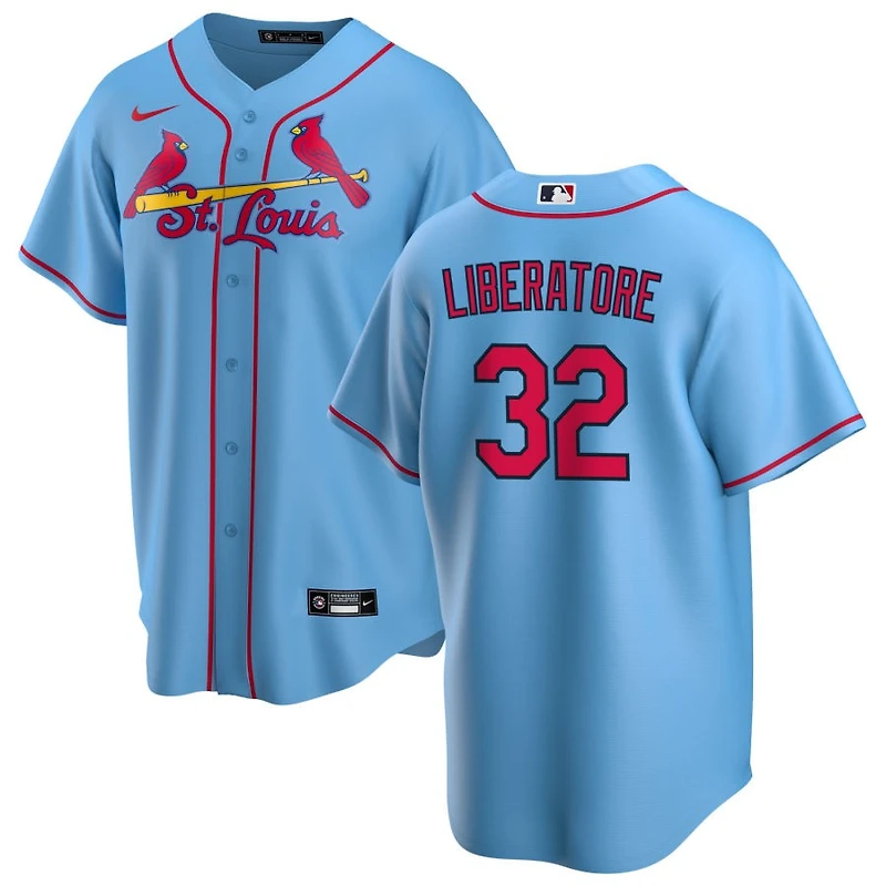 Matthew Liberatore Men's Nike Light Blue St. Louis Cardinals Alternate Replica Custom Jersey