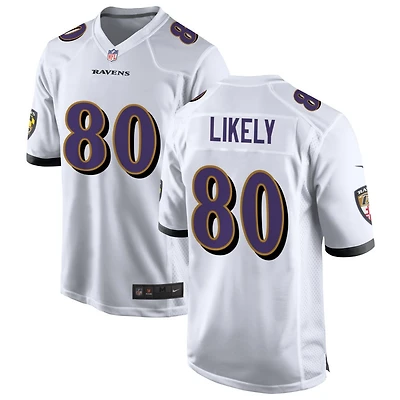 Isaiah Likely Men's Nike White Baltimore Ravens Custom Game Jersey