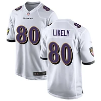 Isaiah Likely Men's Nike White Baltimore Ravens Custom Game Jersey